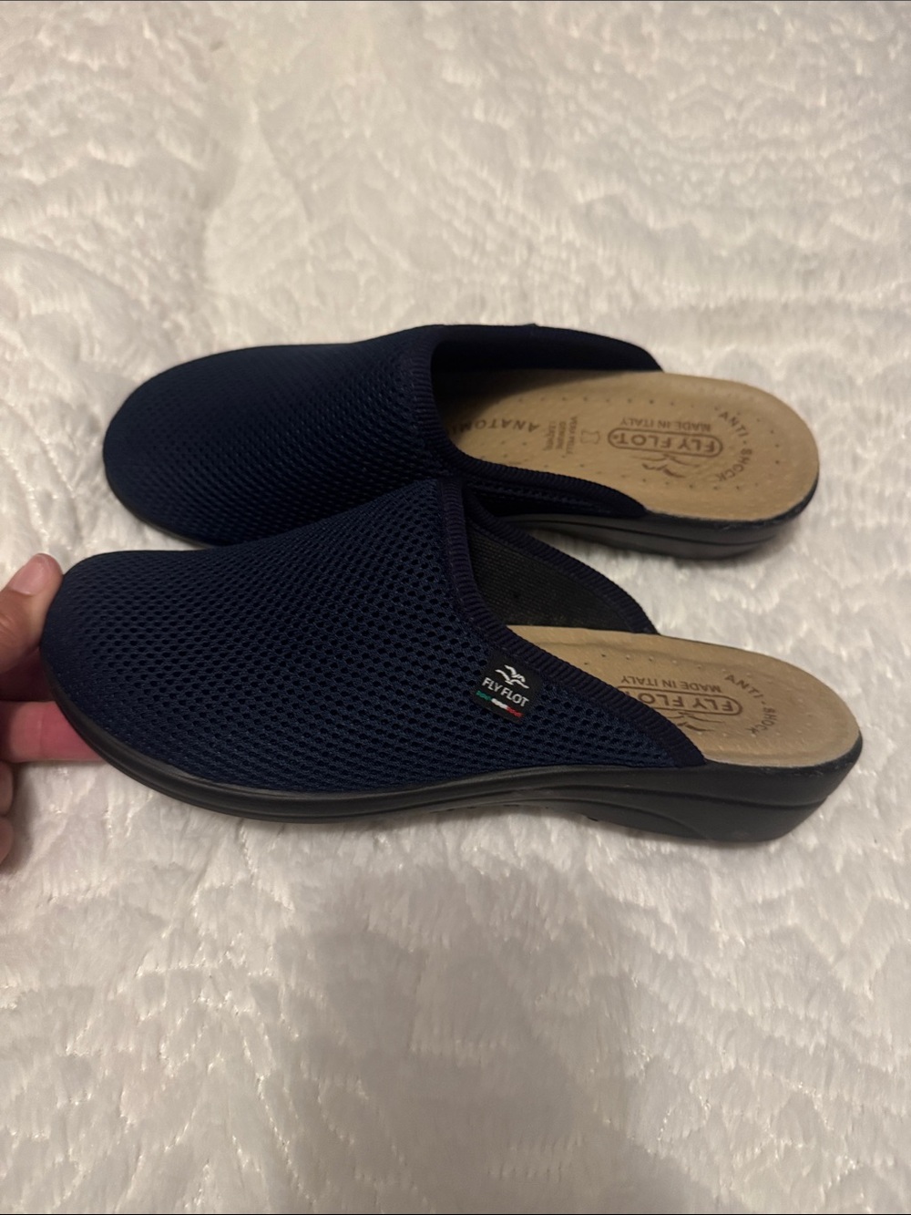 Men's Navy Slip-On Comfort Clogs